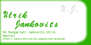ulrik jankovits business card